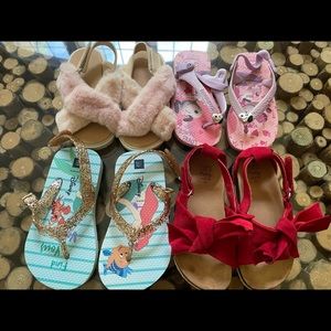 Gap, Zara, Disney sandals fits 25, US 8